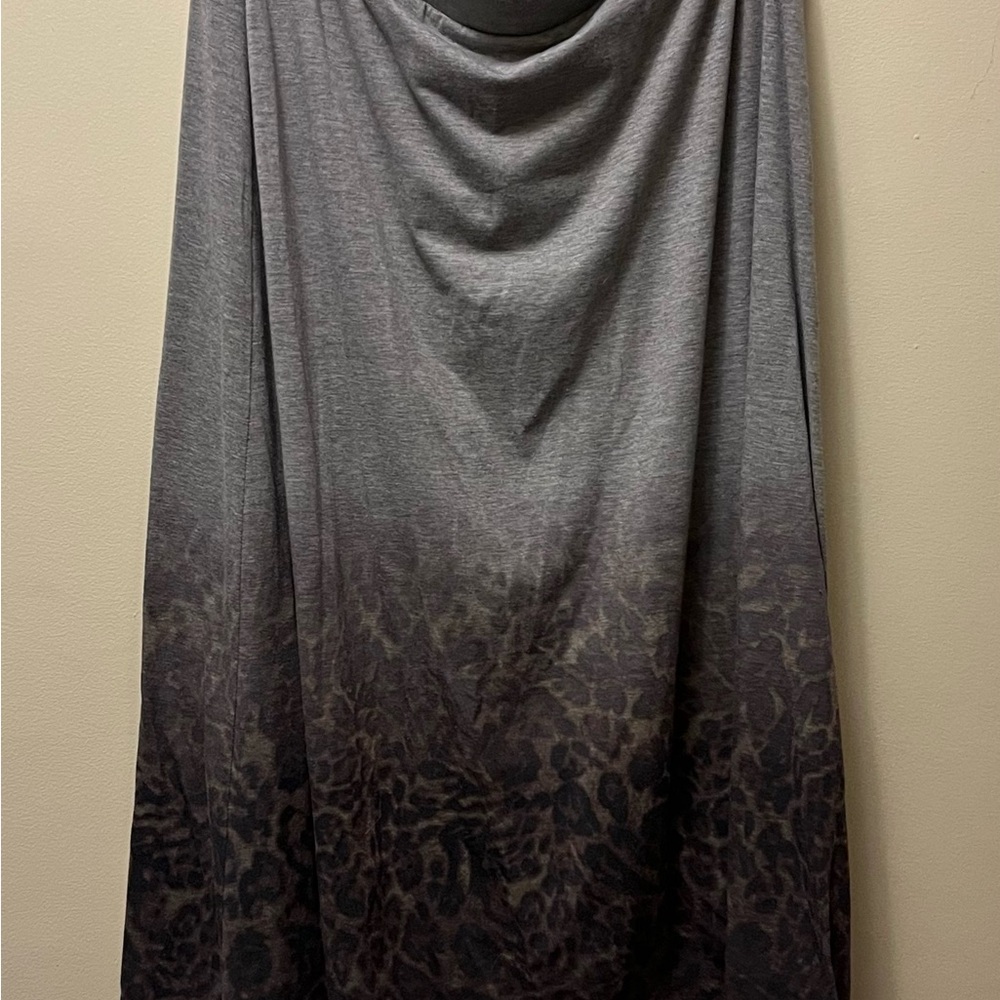 Just Be Gray and Black Maxi Skirt